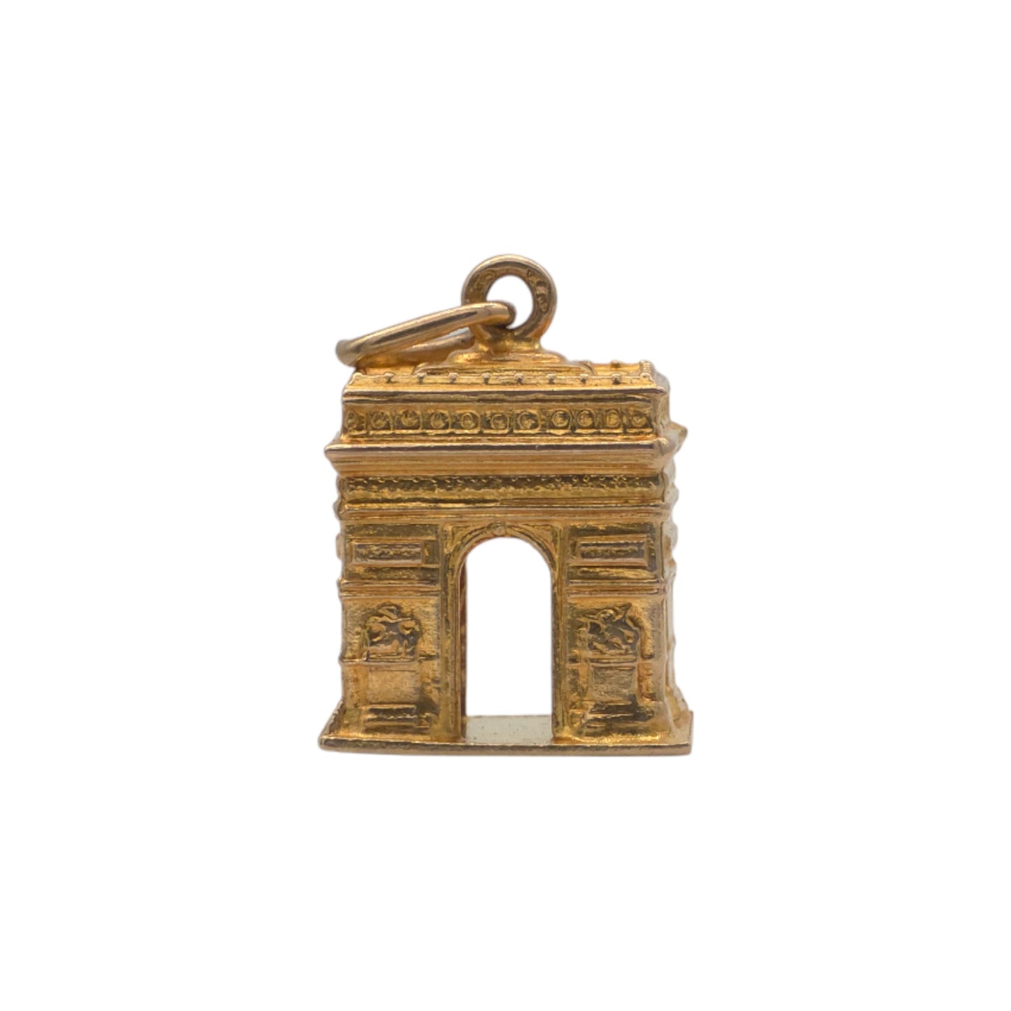 18ct 750 Yellow Gold Arc De Triomphe Charm L 1.1 cm 1.9 g.