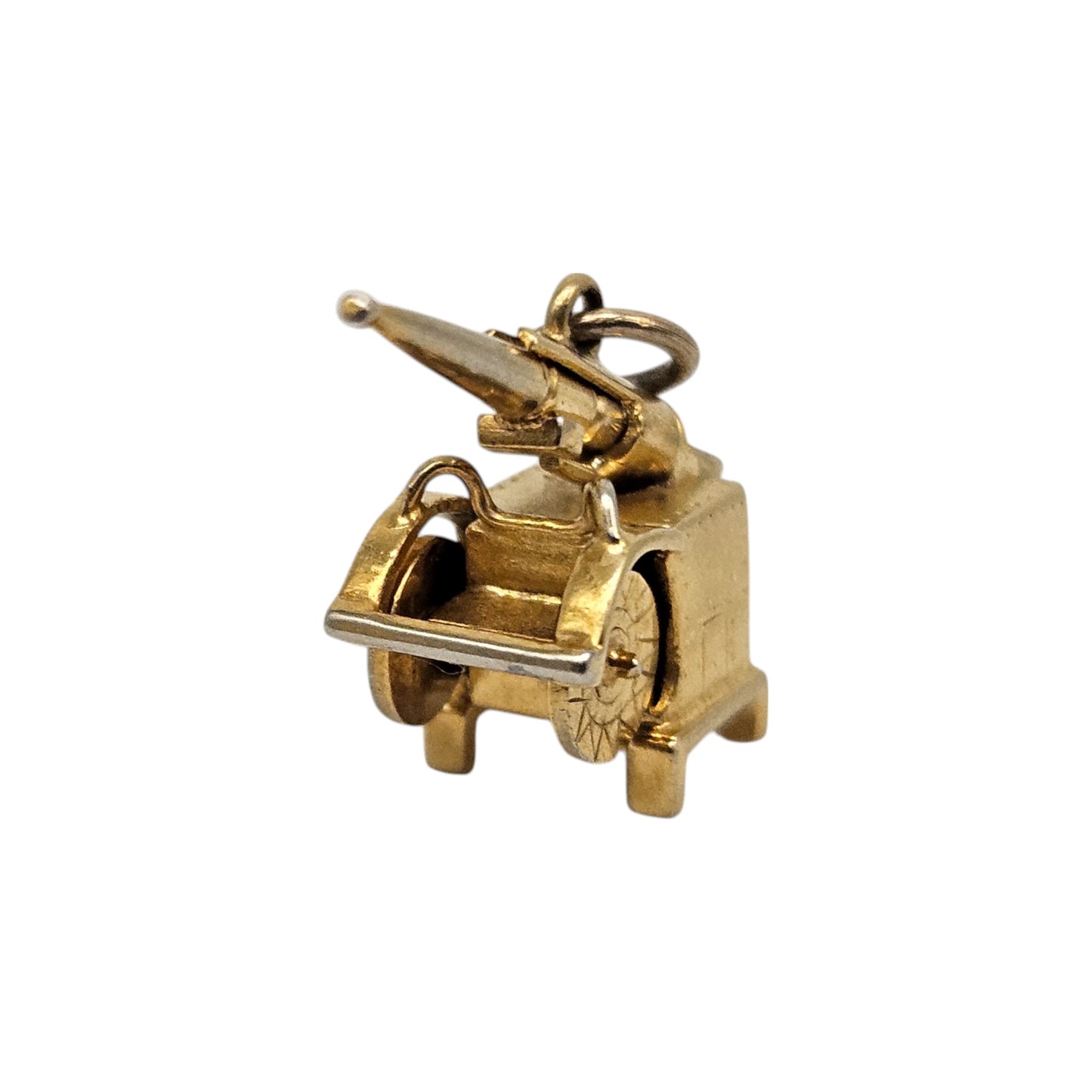 Rare 18ct Yellow Gold Artillery Gun c.1940's L 1.6 cm 2.2 g.