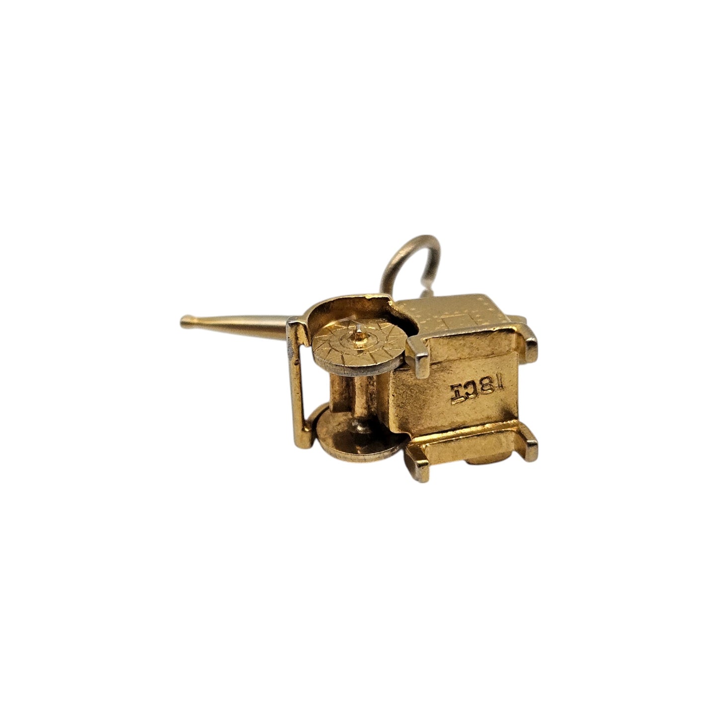 Rare 18ct Yellow Gold Artillery Gun c.1940's L 1.6 cm 2.2 g.