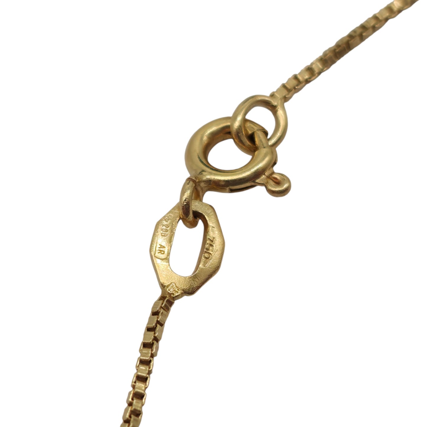 18ct 750 Yellow Gold Box Link Chain L 50.3 cm 3.2 g.
