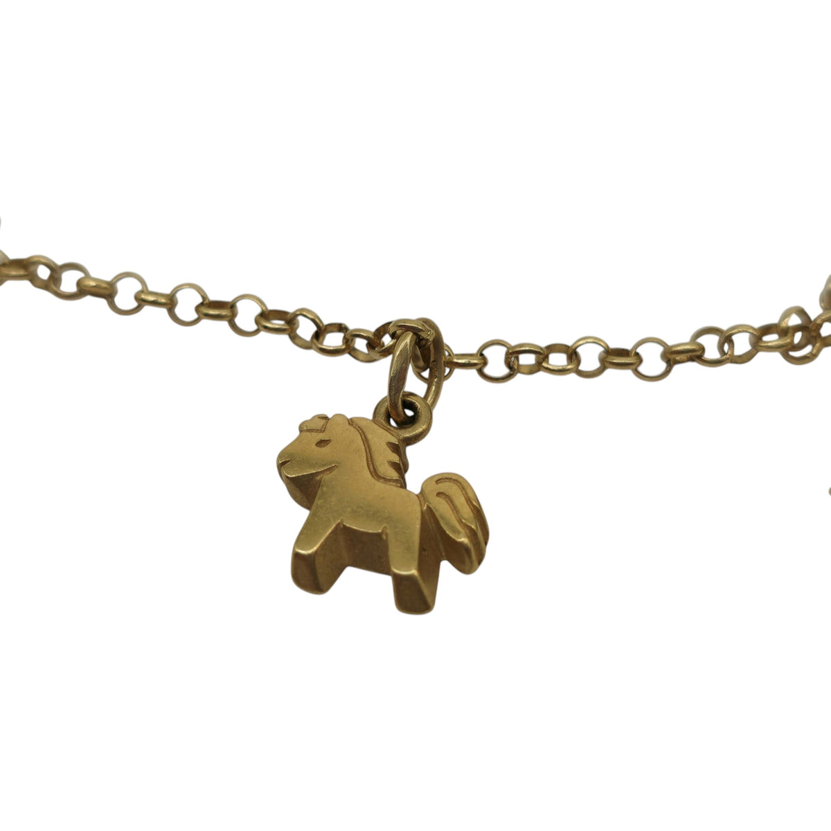 Italian 18ct 750 Yellow Gold Charm Necklace L 40.4 cm 12.4 g.