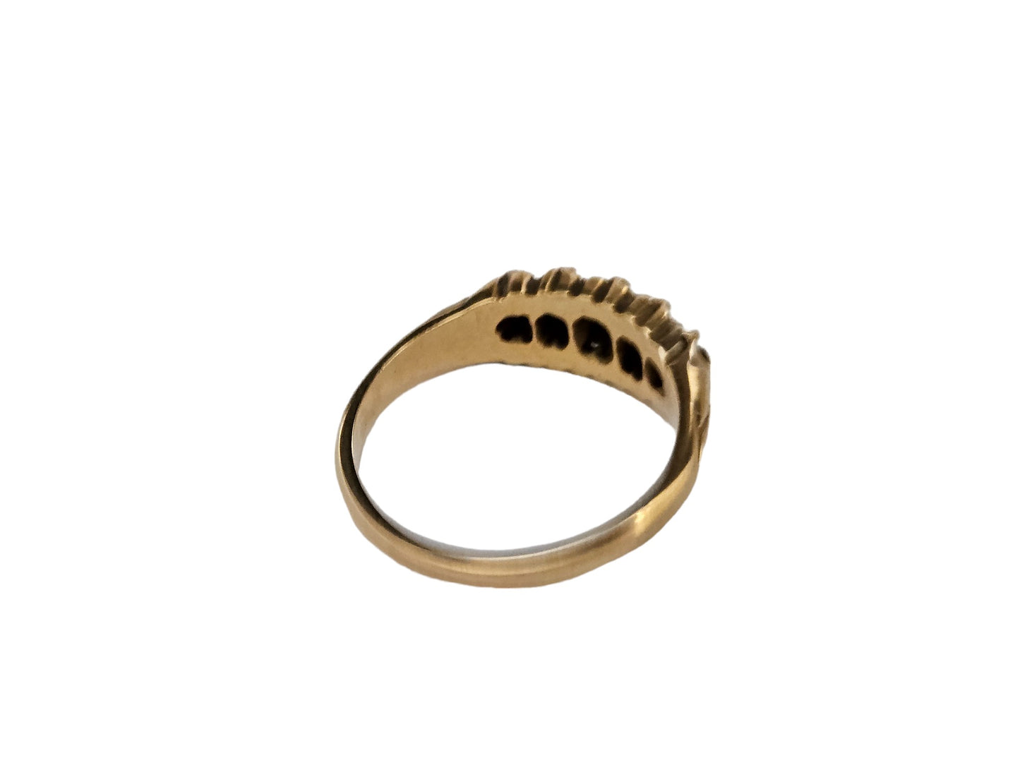 Antique 18ct 750 Yellow Gold Five-Stone Diamond Ring 1921 3.7 g.