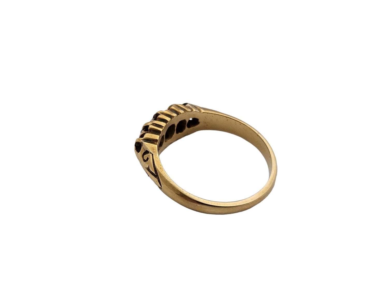 Antique 18ct 750 Yellow Gold Five-Stone Diamond Ring 1921 3.7 g.