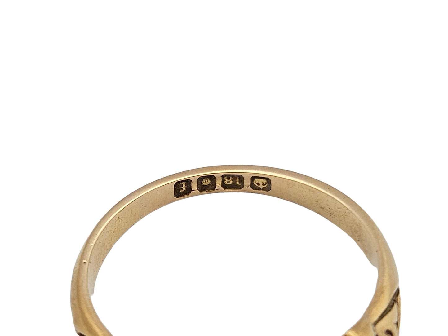 Antique 18ct 750 Yellow Gold Five-Stone Diamond Ring 1921 3.7 g.