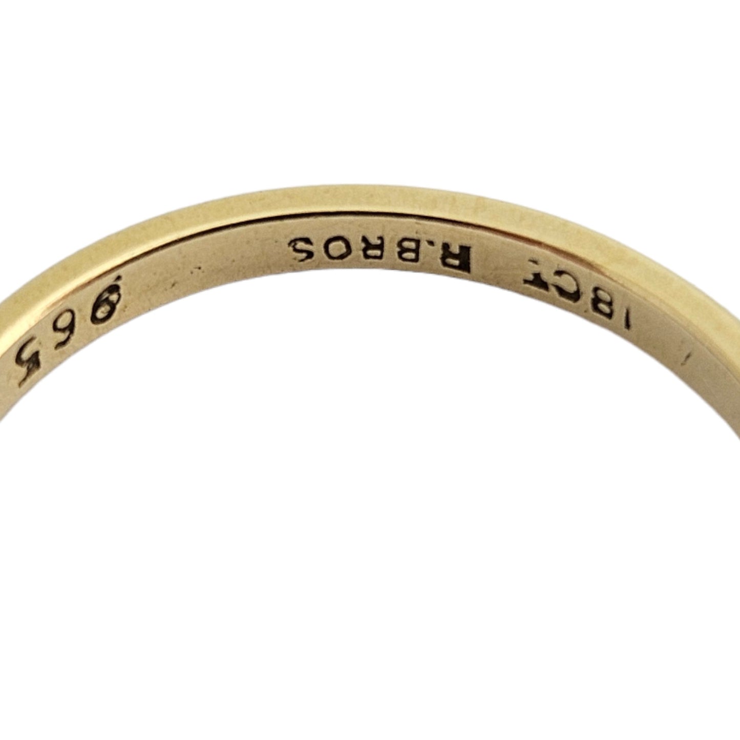 18ct Gold Two Row Diamond Ring Size N 1/2 3.8 g