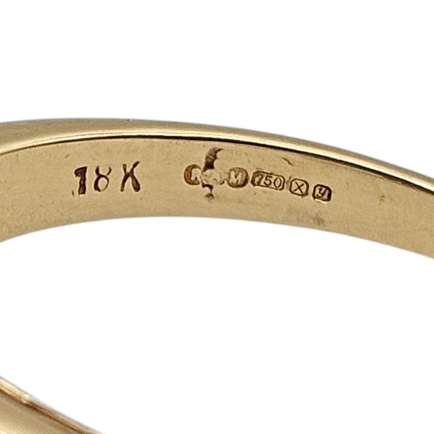 18ct 750 Yellow Gold Emeralds & Diamonds Ring 1998 Size K 1/2 2.8 g