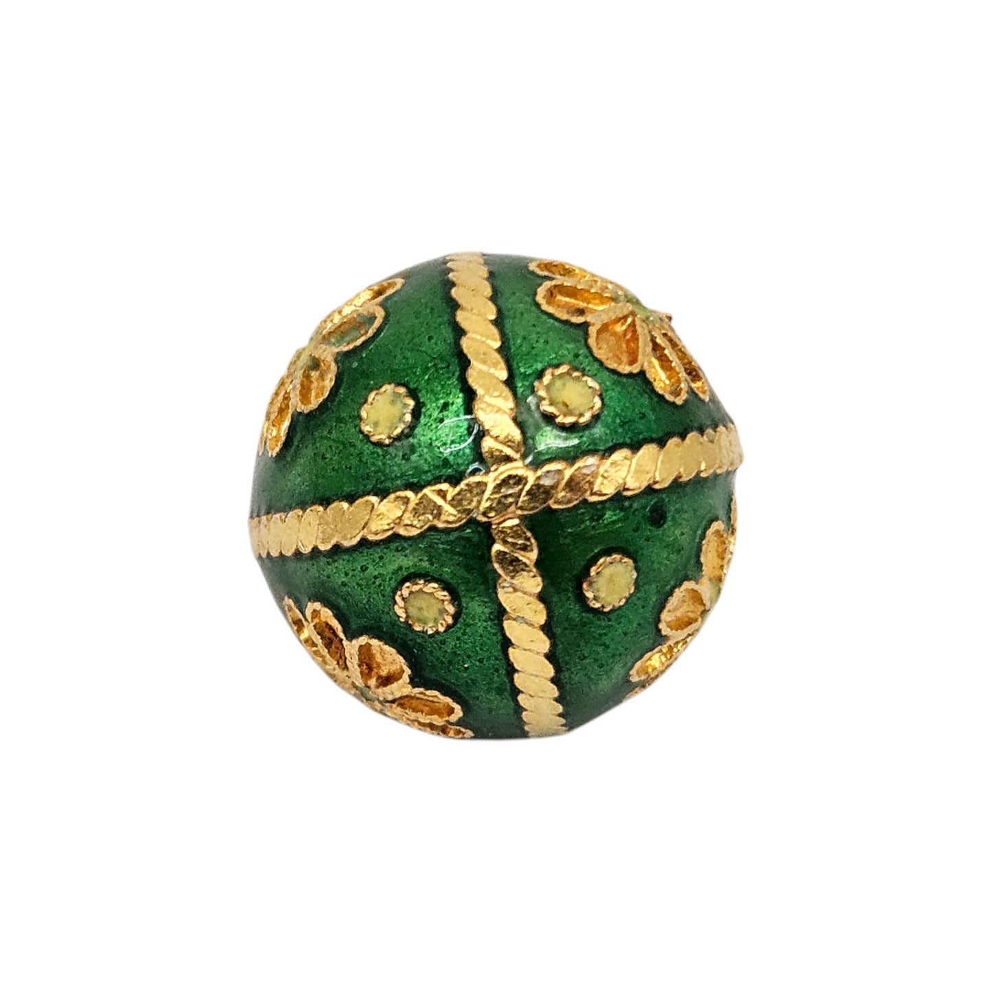 18ct Yellow Gold & Enamel Egg Charm L 1.6 cm 3.4 g.