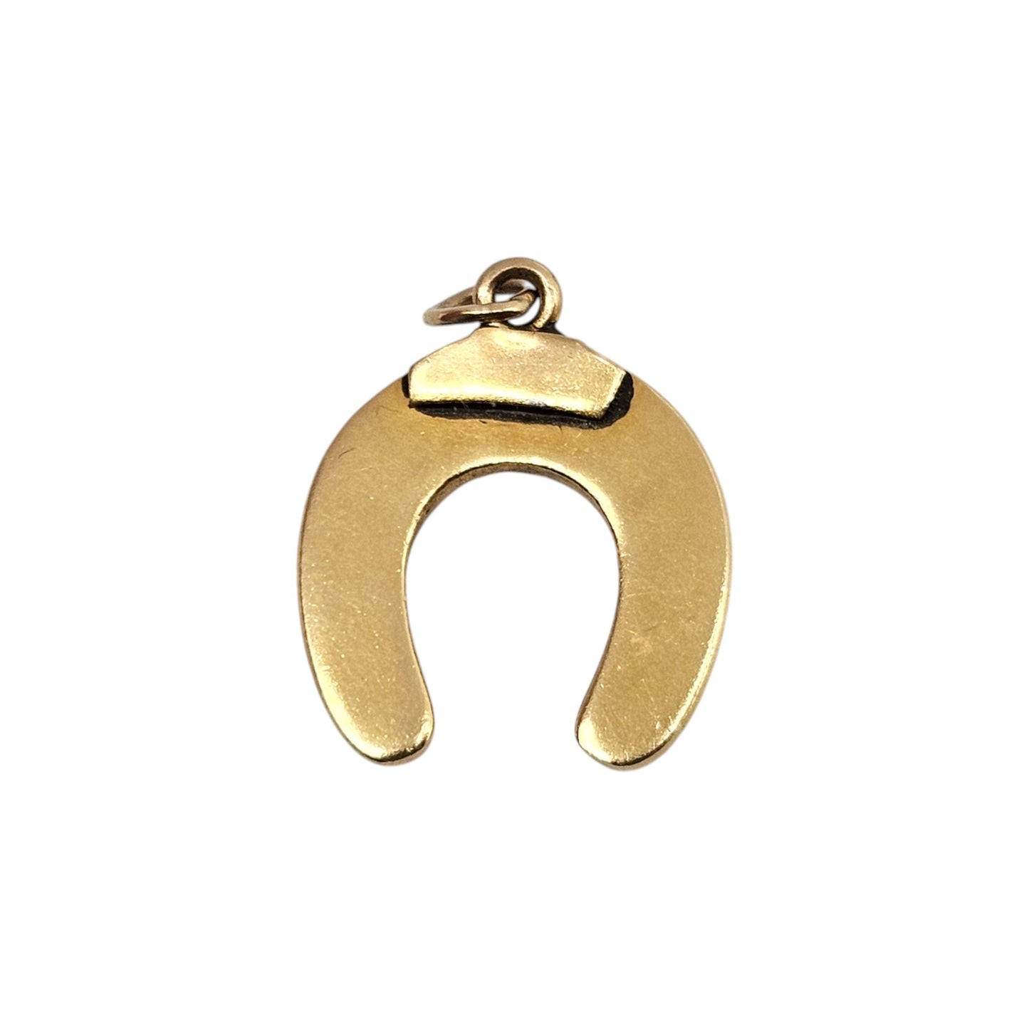 Antique 18ct Yellow Gold & Pearls Horseshoe Charm c.1900 L 1.3 cm 1.7 g.