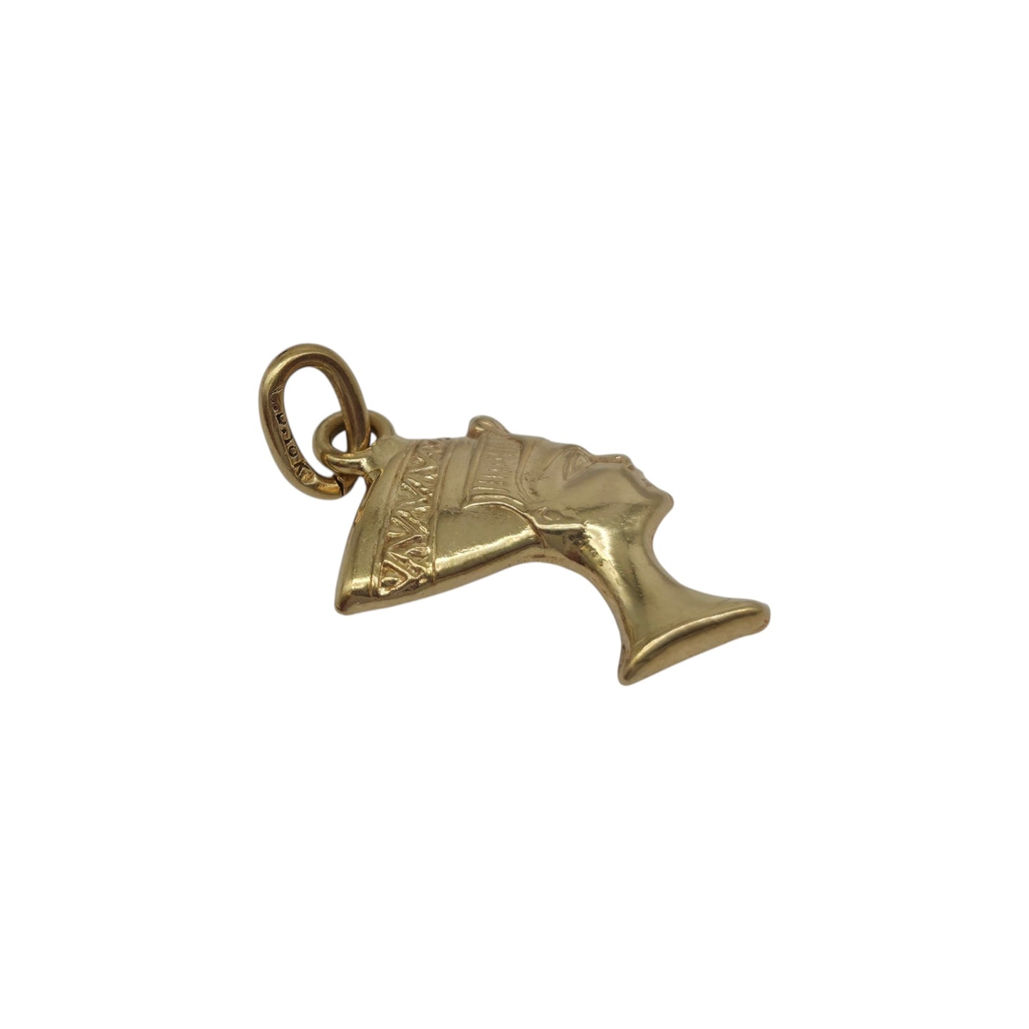 18ct Yellow Gold Nefertiti Pendant L 1.6 cm 1.1 g.
