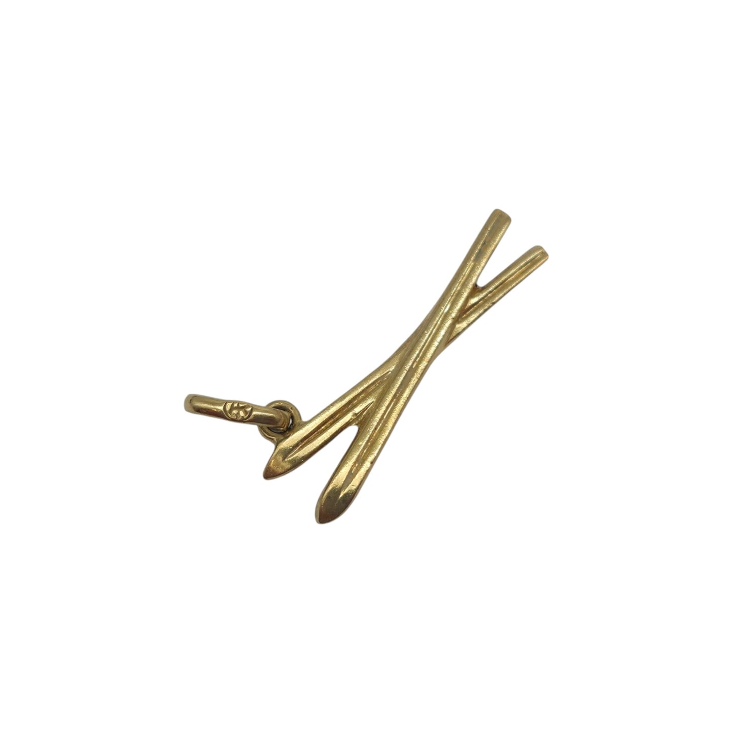 18金 750 イエローゴールド スキーチャーム 1.8cm 0.6g