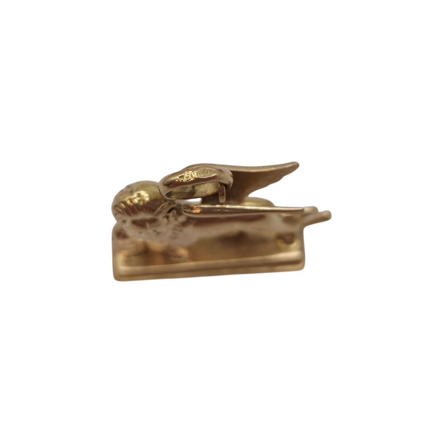 18ct 750 Yellow Gold Winged Lion Pendant L 2.6 cm 6.0 g.
