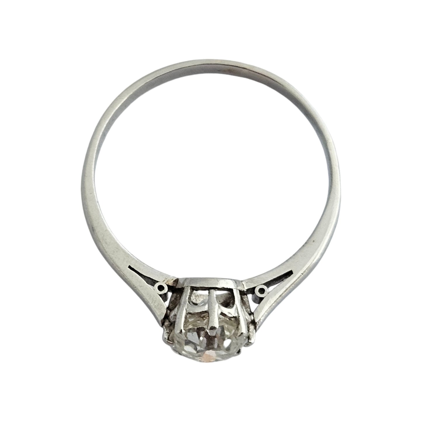 18ct White Gold Solitaire Diamond Ring (0.75 ct) Size O 1/2