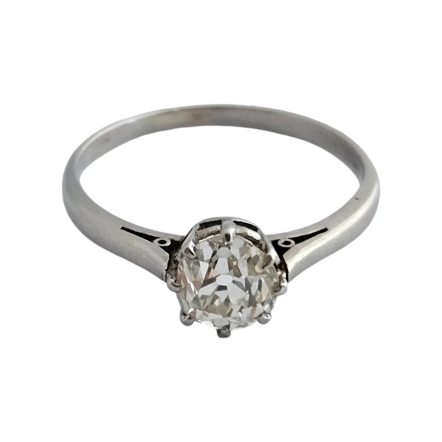 18ct White Gold Solitaire Diamond Ring (0.75 ct) Size O 1/2