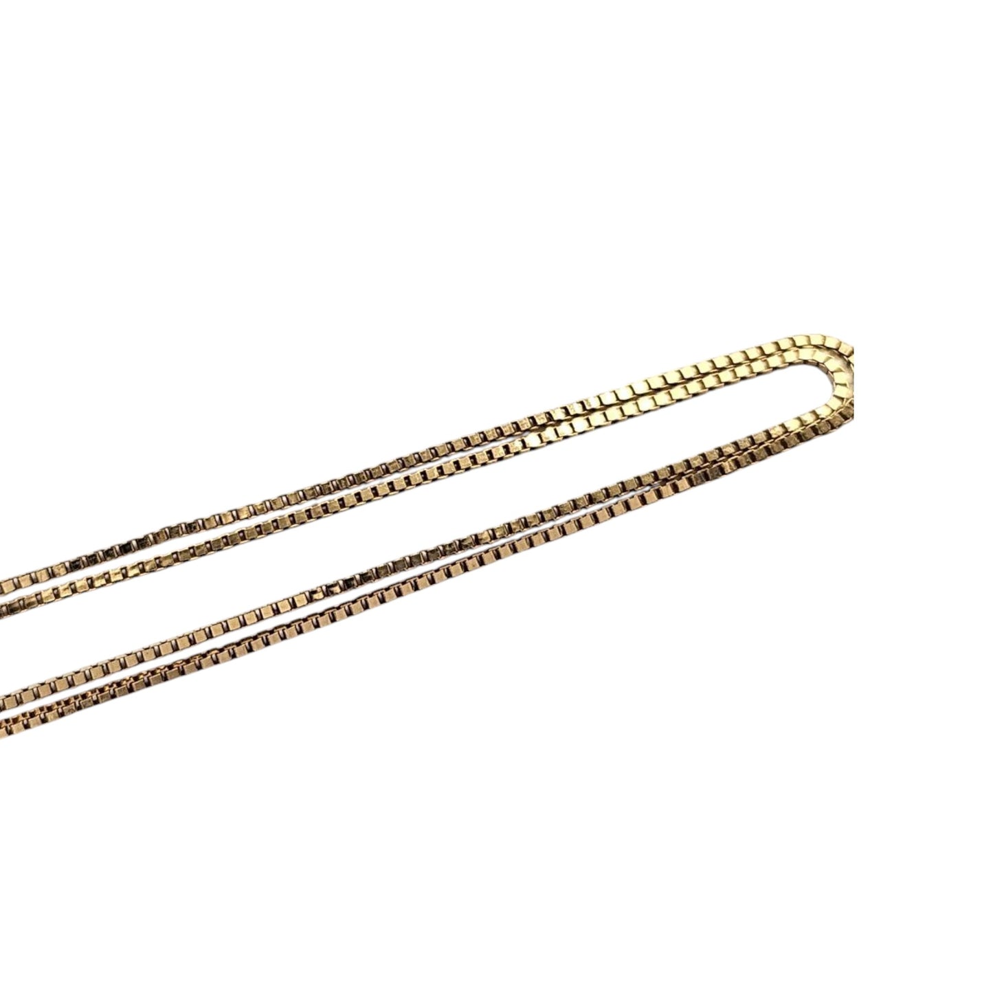 18ct 750 Yellow Gold Box Link Chain L 45.2 cm 1.5 g.