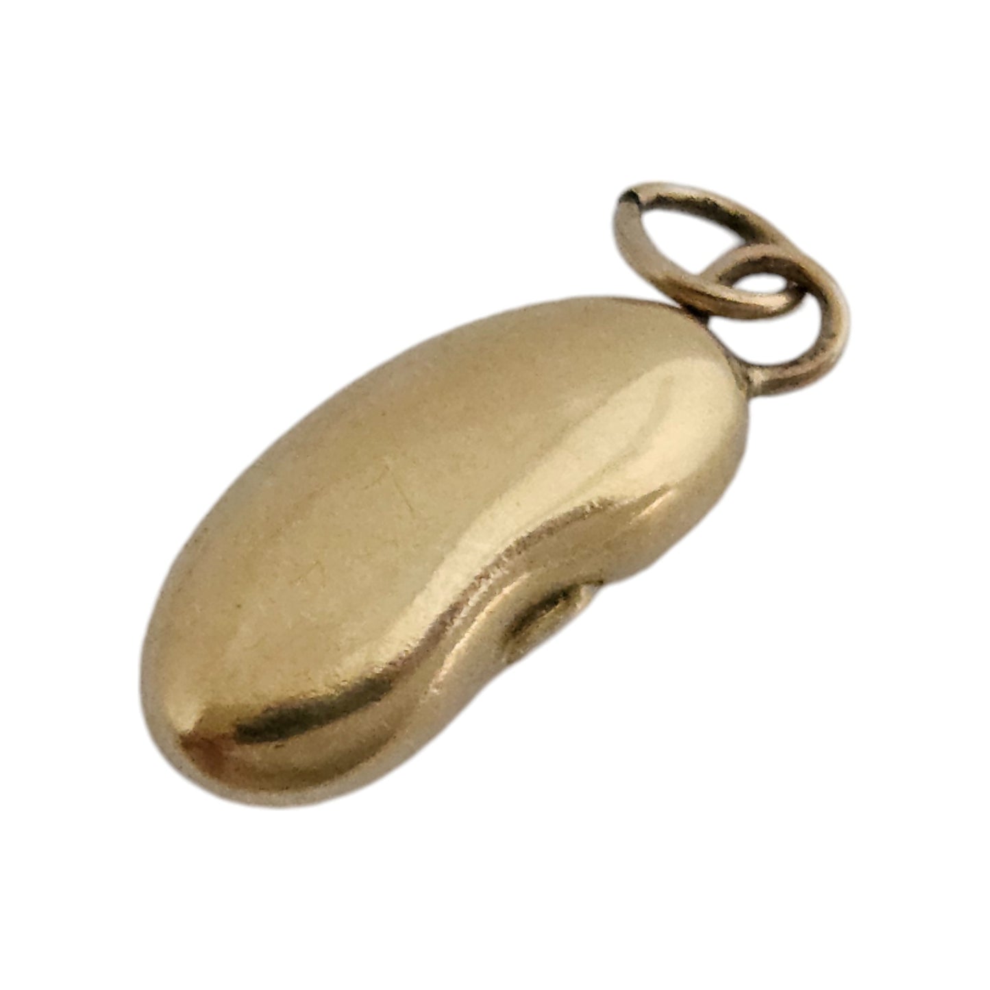 Scarce Antique 18ct Yellow Gold Kidney Bean Charm c.1900 L 1.7 cm 1.2 g