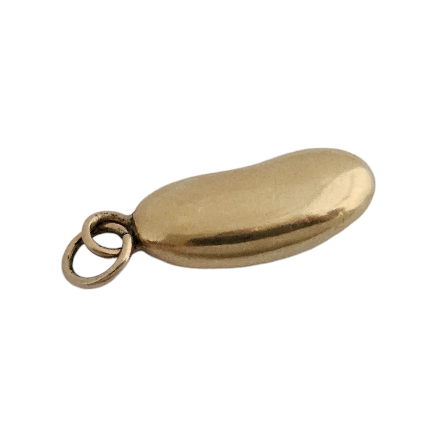 Scarce Antique 18ct Yellow Gold Kidney Bean Charm c.1900 L 1.7 cm 1.2 g