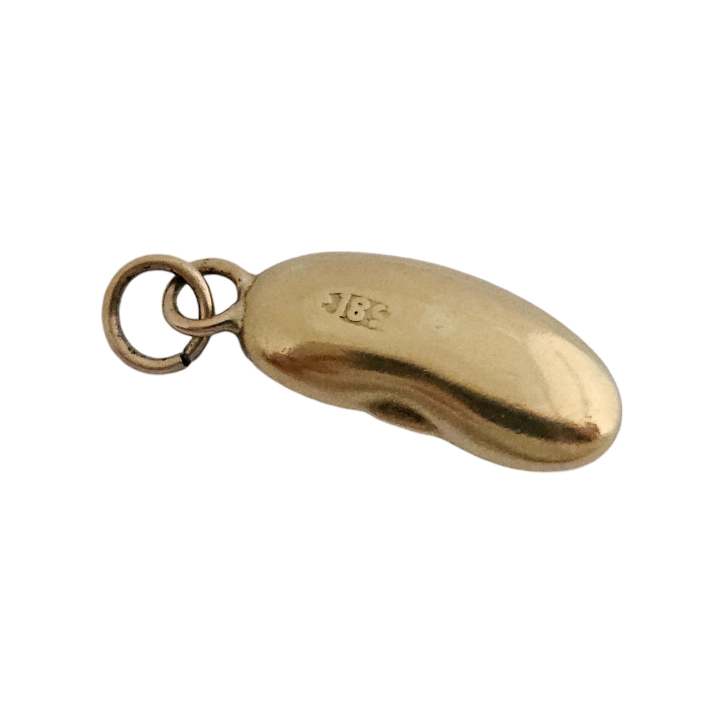 Scarce Antique 18ct Yellow Gold Kidney Bean Charm c.1900 L 1.7 cm 1.2 g