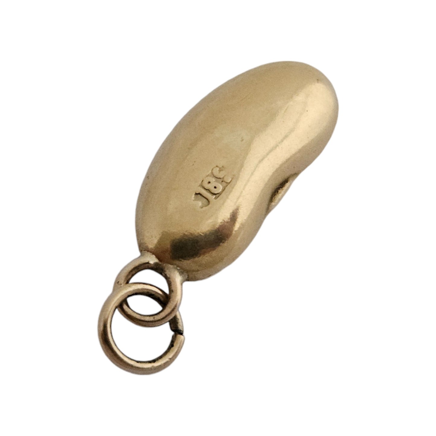 Scarce Antique 18ct Yellow Gold Kidney Bean Charm c.1900 L 1.7 cm 1.2 g