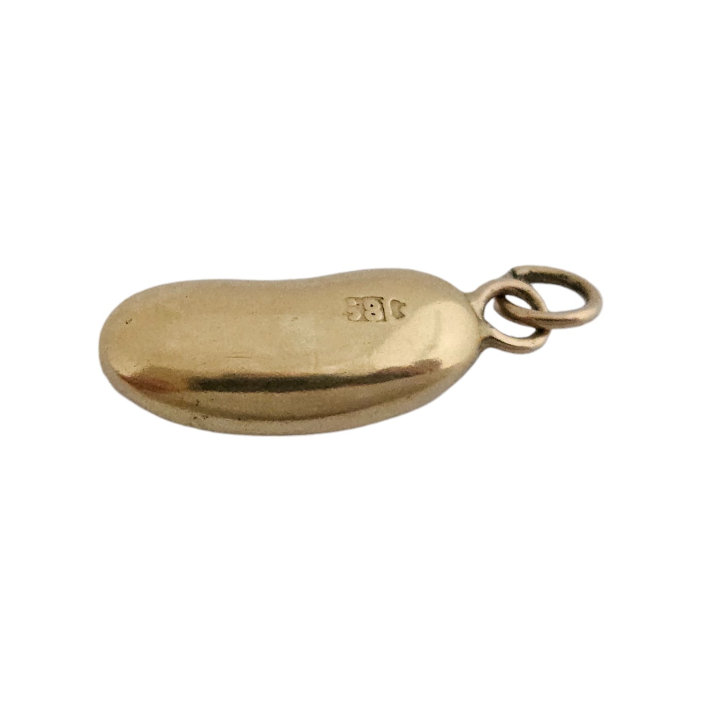 Scarce Antique 18ct Yellow Gold Kidney Bean Charm c.1900 L 1.7 cm 1.2 g