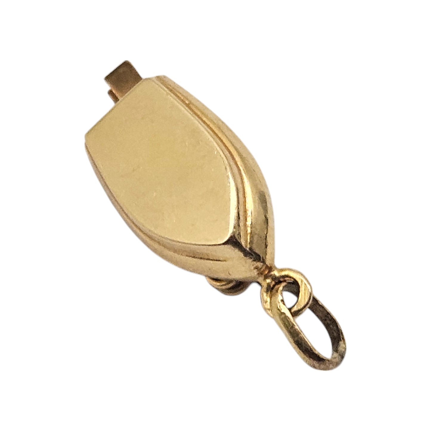 18ct Yellow Gold Boat With Paddles Charm L 1.5 cm 0.7 g.