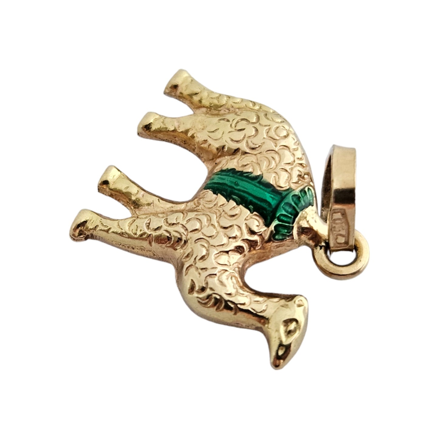 18ct 750 Yellow Gold Camel Charm or Pendant L 1.4 cm 1.4 g