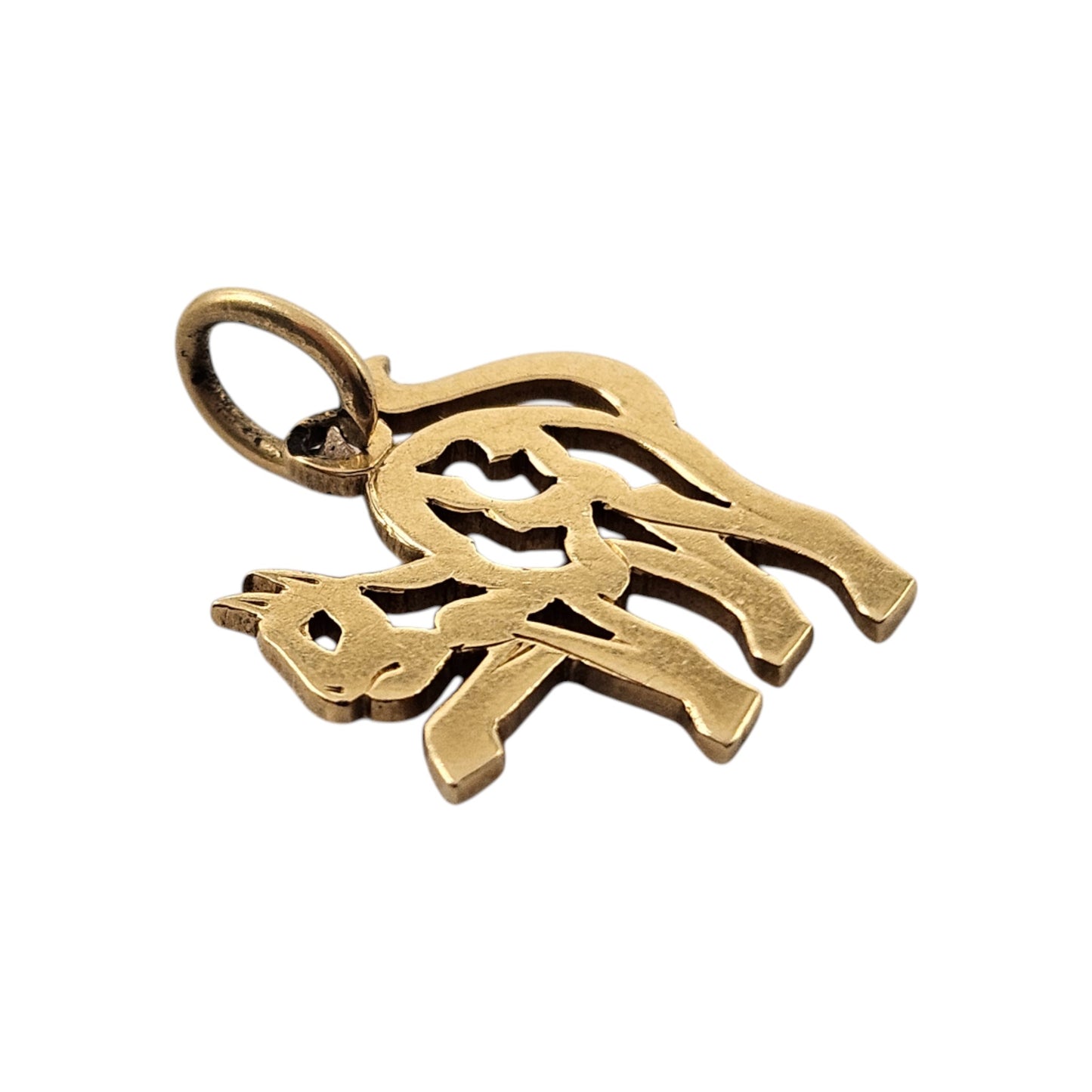 18ct Yellow Gold Cat Charm L 1.6 cm 1.6 g.