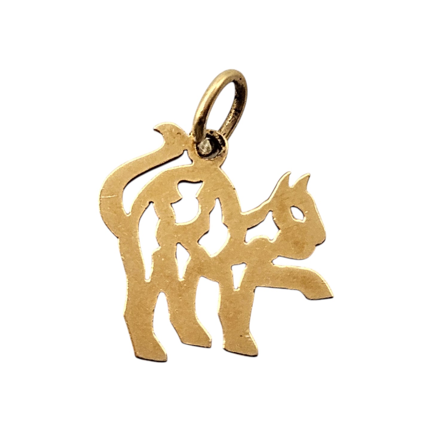 18ct Yellow Gold Cat Charm L 1.6 cm 1.6 g.