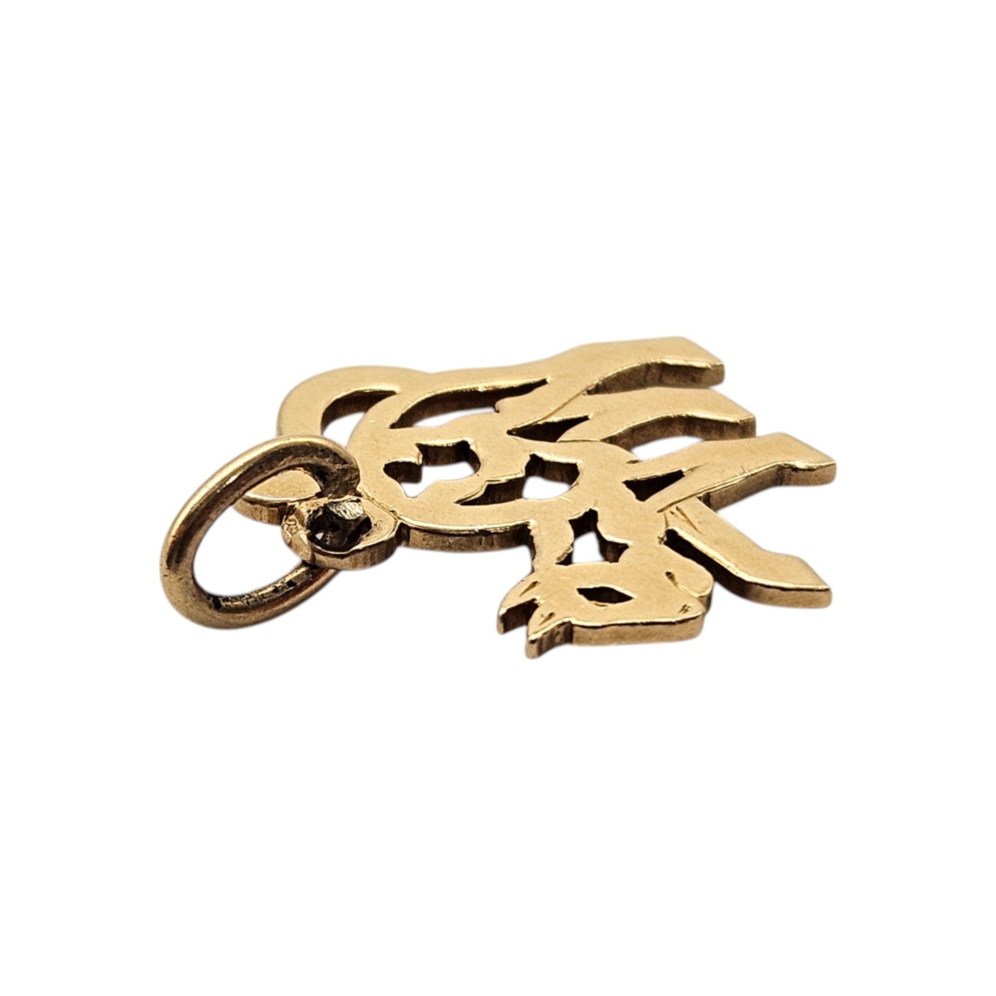 18ct Yellow Gold Cat Charm L 1.6 cm 1.6 g.