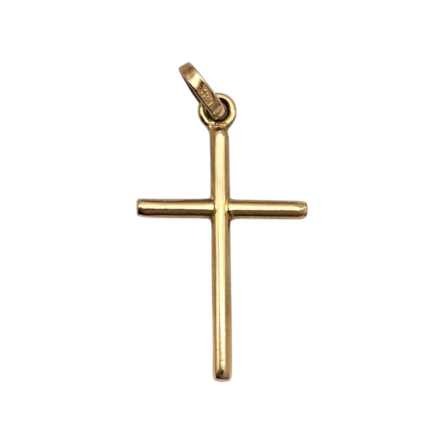 18ct Yellow Gold Cross Pendant L 2.2 cm 1.0 g.