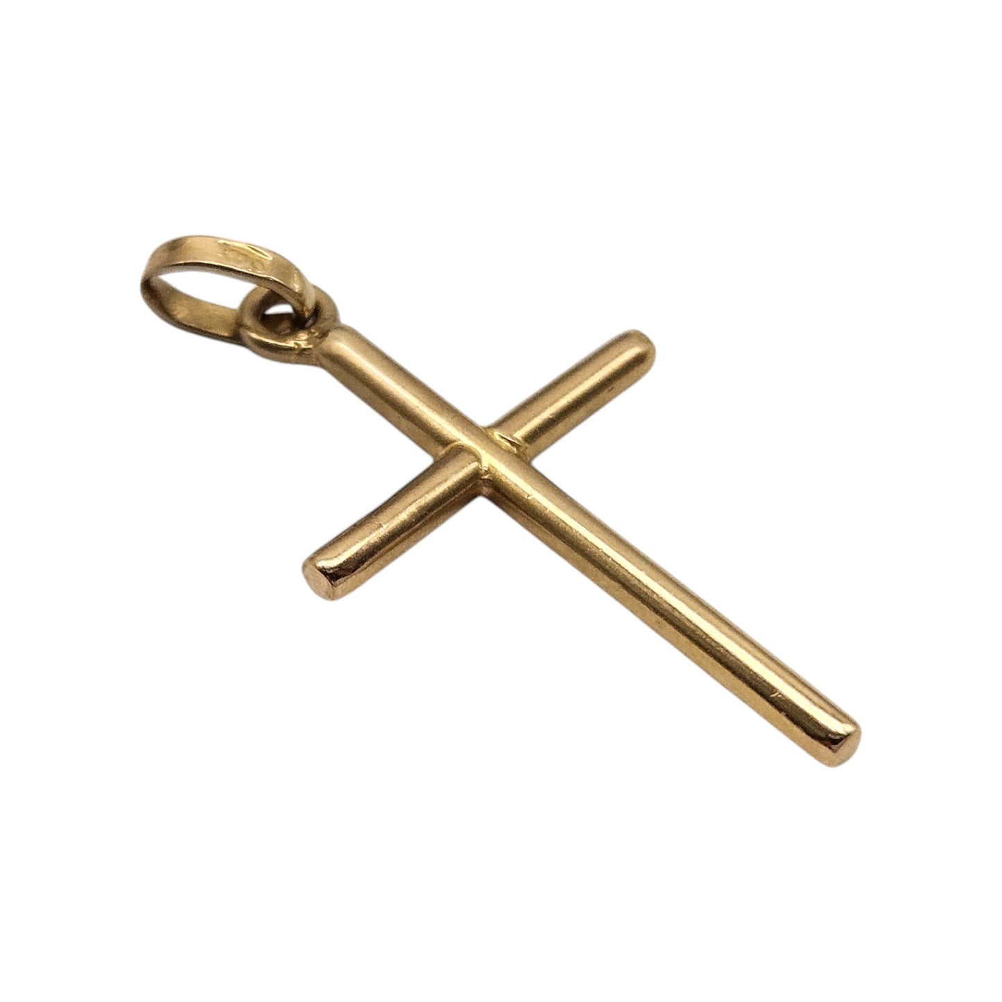 18ct Yellow Gold Cross Pendant L 2.2 cm 1.0 g.