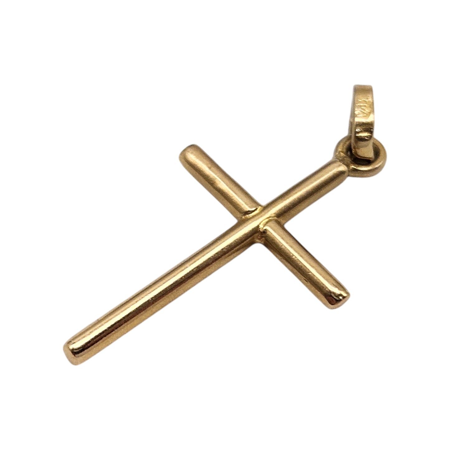 18ct Yellow Gold Cross Pendant L 2.2 cm 1.0 g.