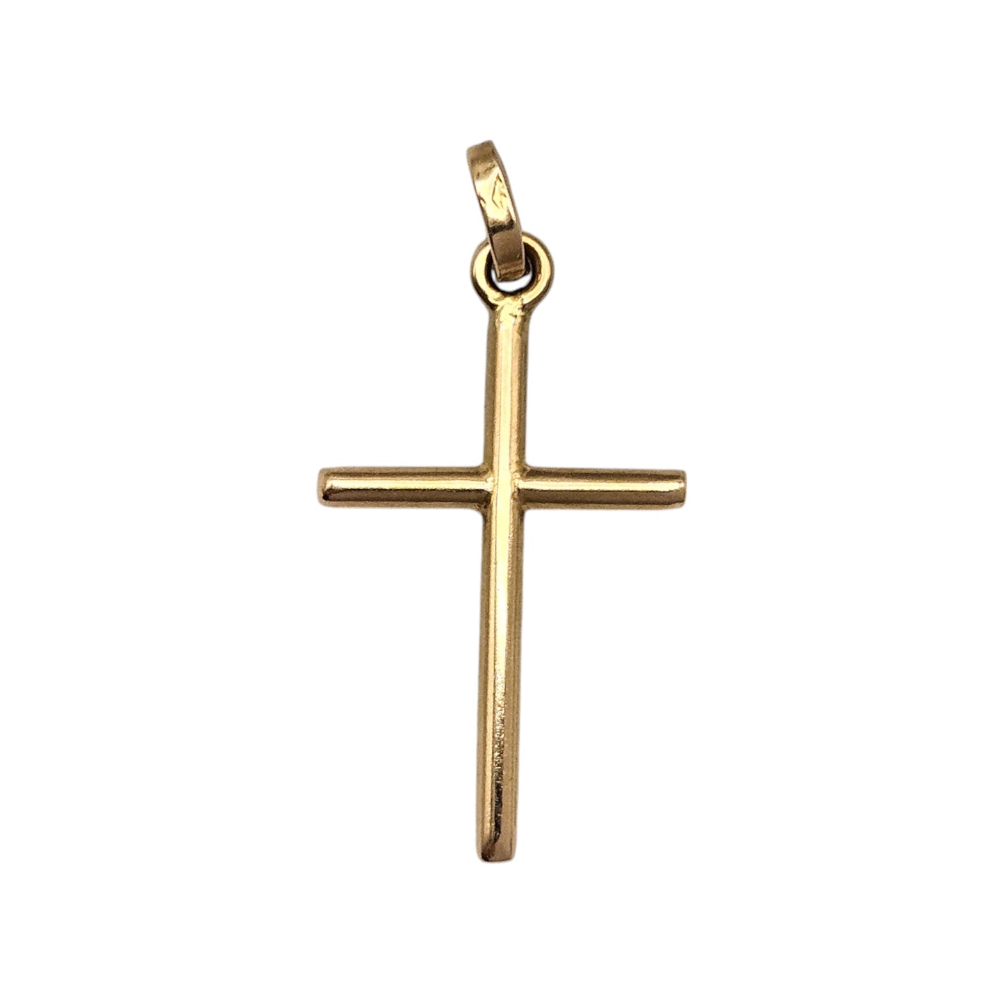 18ct Yellow Gold Cross Pendant L 2.2 cm 1.0 g.