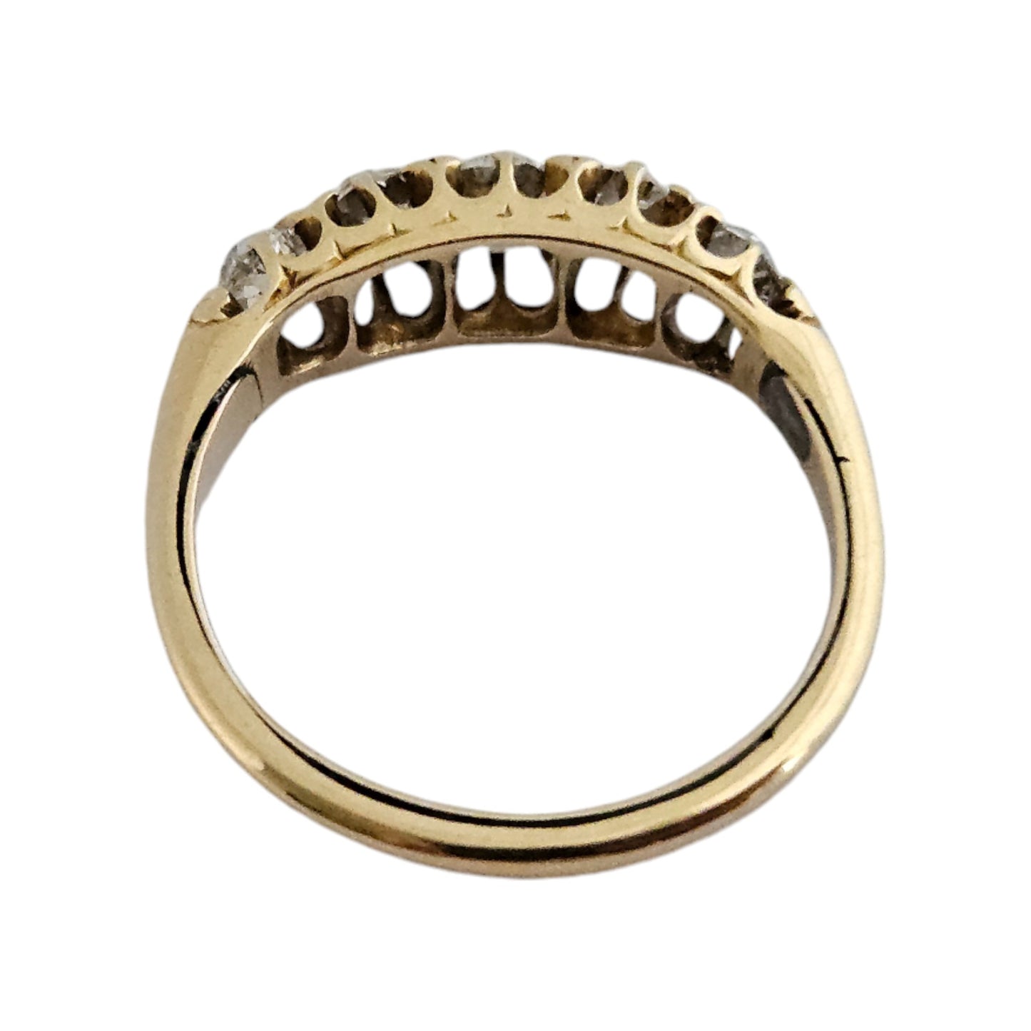 18ct Yellow Gold Five Stone Diamond Ring Size K 1/2 2.7 g
