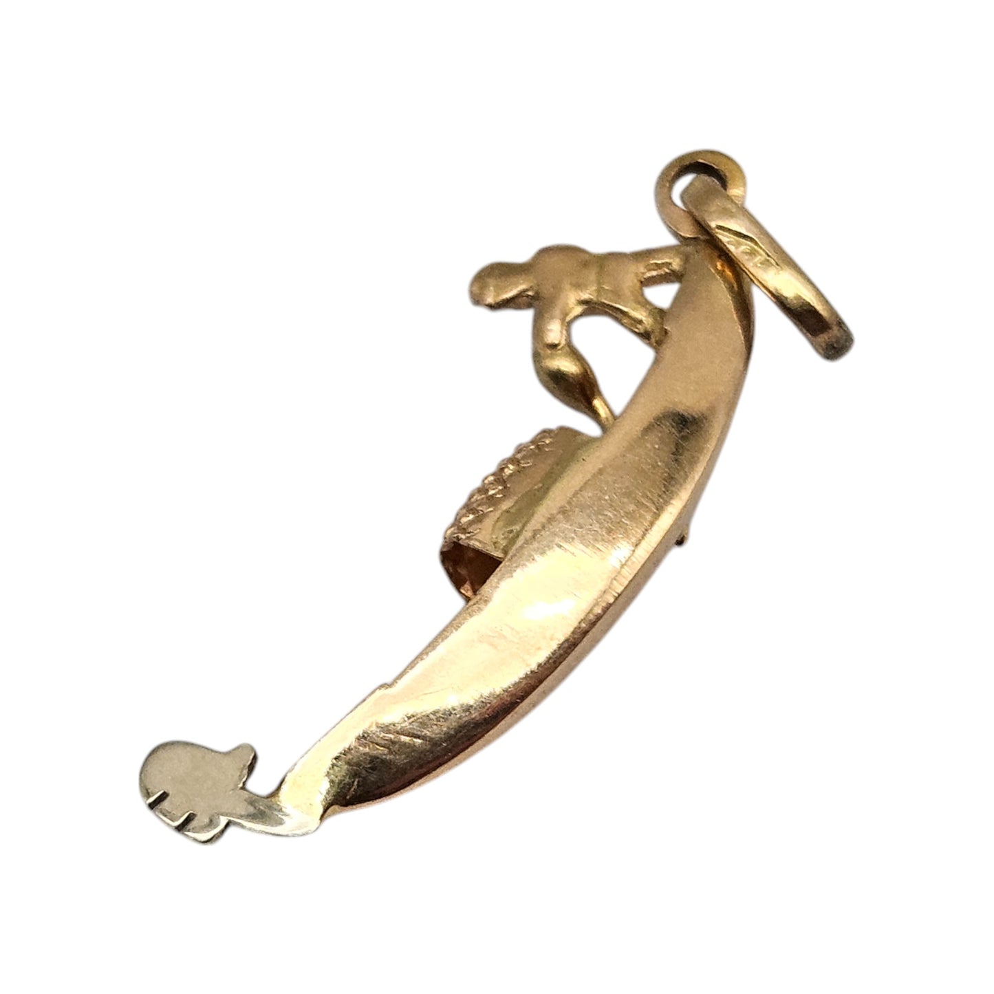18ct 750 Yellow Gold Gondolier Charm L 2.4 cm 1.0 g.