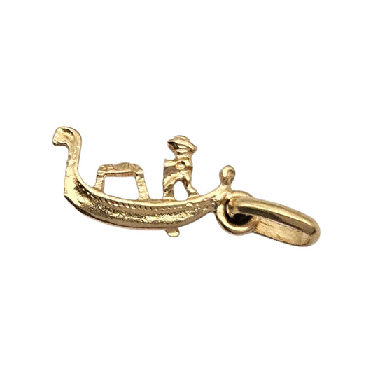 18ct 750 Yellow Gold Gondolier Pendant L 1.3 cm 1.0 g.