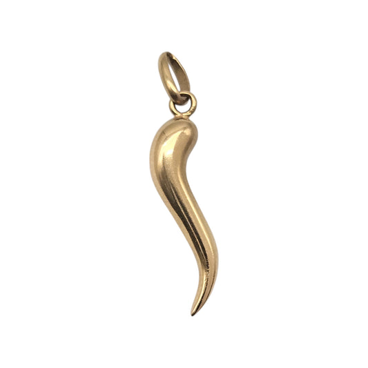 18ct 750 Yellow Gold Horn of Plenty Charm or Pendant L 2.1 cm 1.0 g.