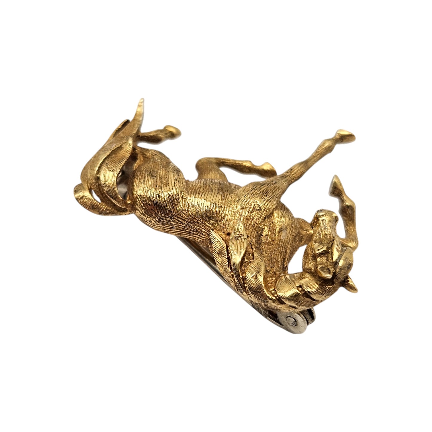 18ct 750 Yellow Gold Horse Brooch c.1969 L 2.7 cm 7.4 g.