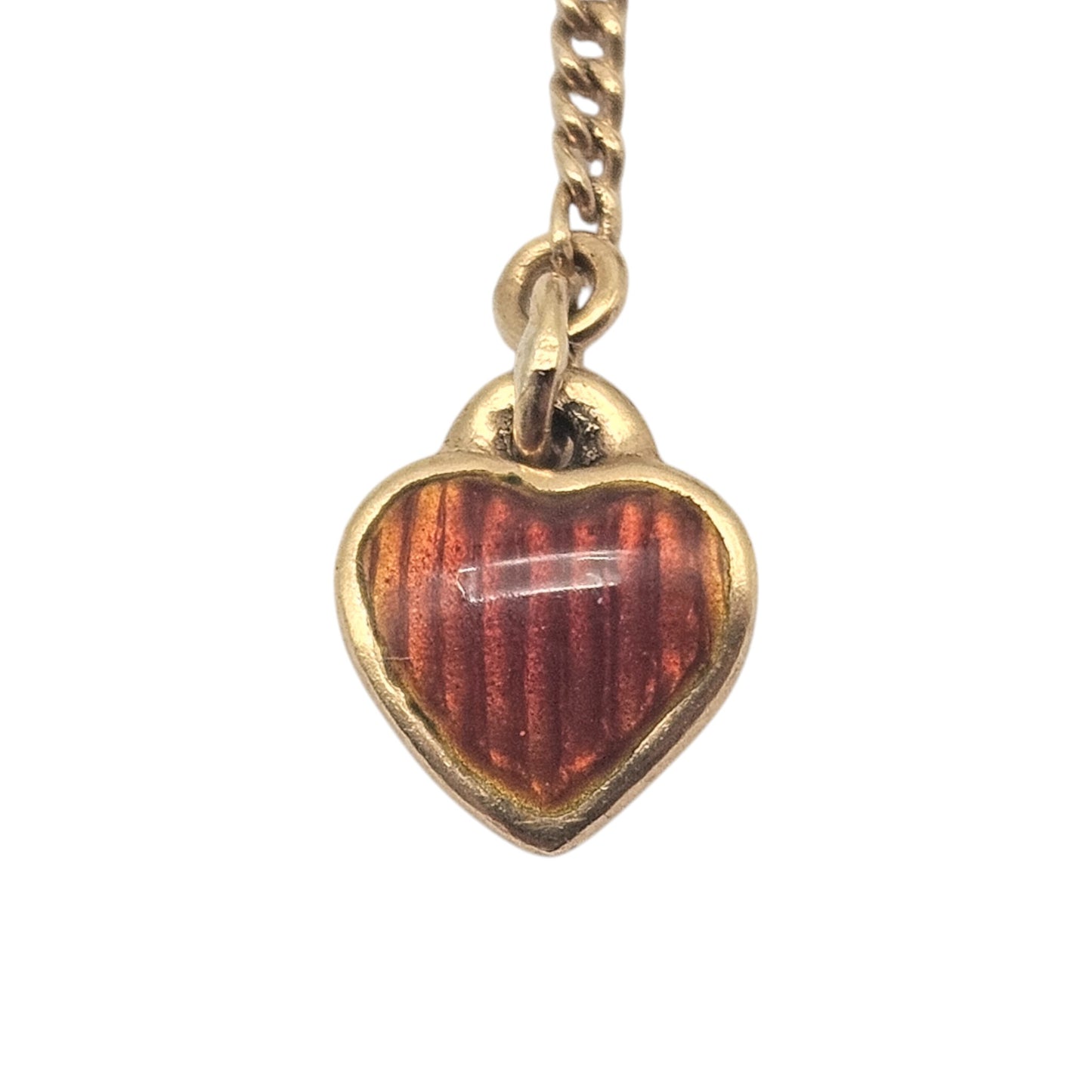 18ct Yellow Gold & Enamel Masquerade Mask Charm With Heart