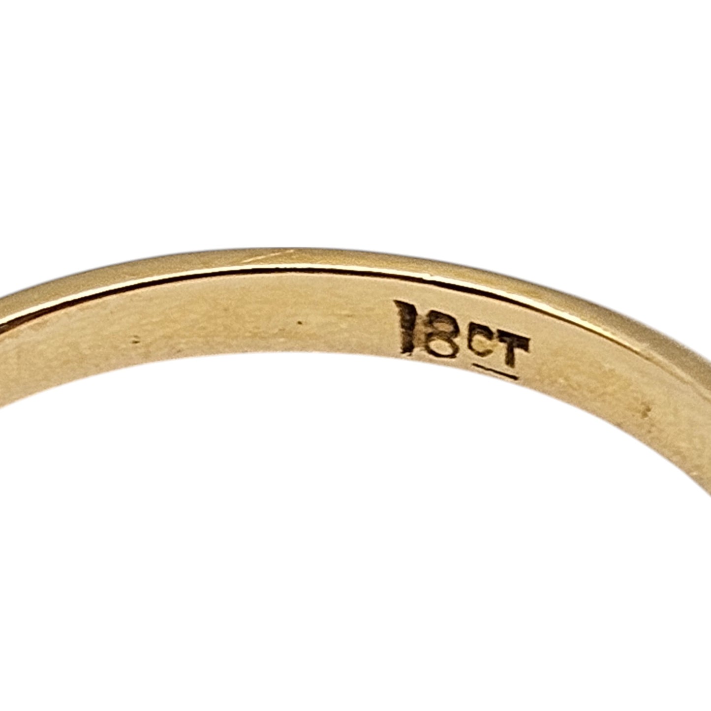 18ct Yellow Gold Sapphire & Diamonds Ring Size N 2.9 g.