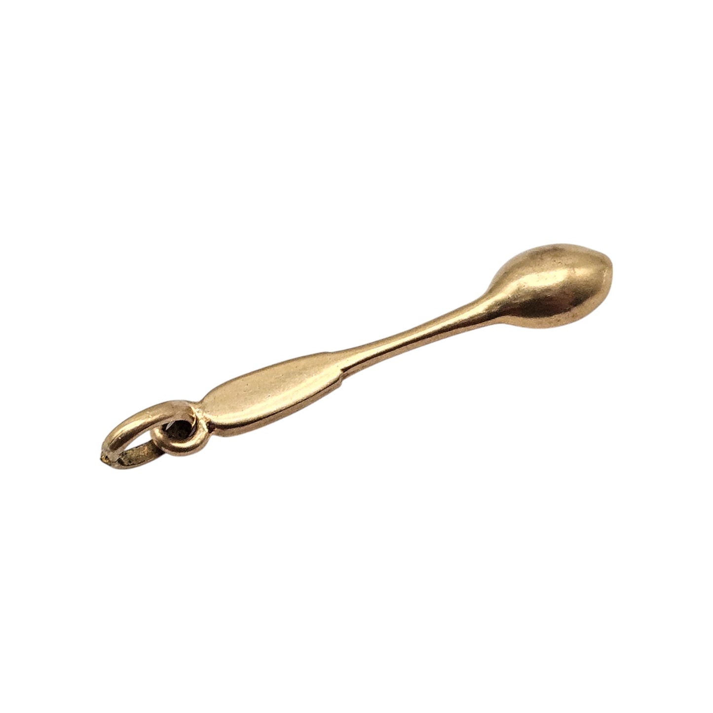 18ct Yellow Gold & Enamel Spoon Charm L 2.7 cm 1.5 g.