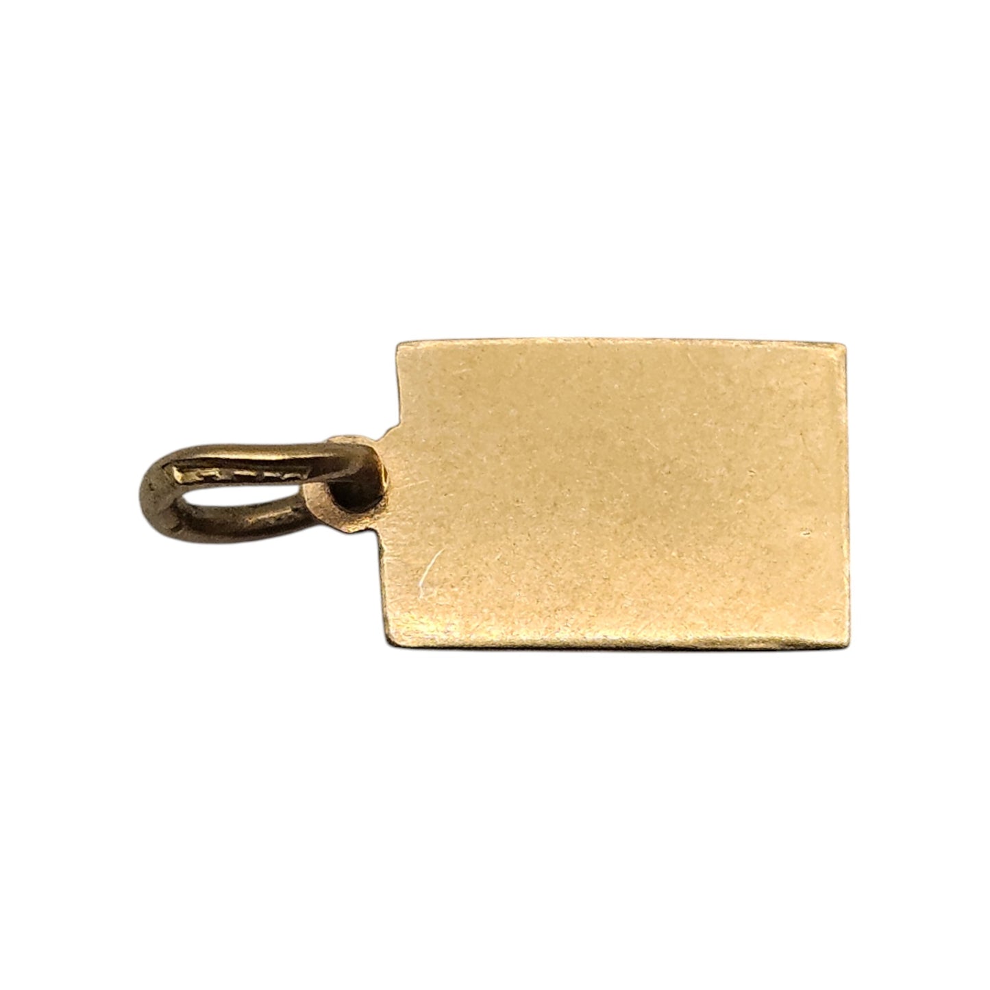 18ct Yellow Gold & Enamel Swedish Flag Charm L 9 mm 0.7 g.