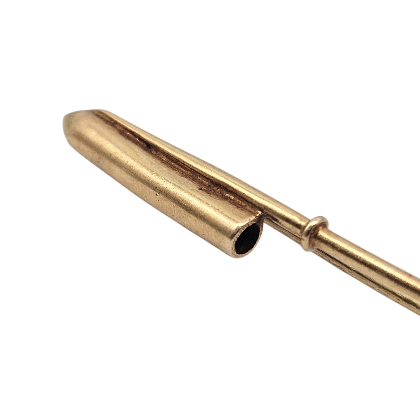 Unusual 18ct Yellow Gold Wine Dipper Brooch L 6.4 cm 4.4 g.