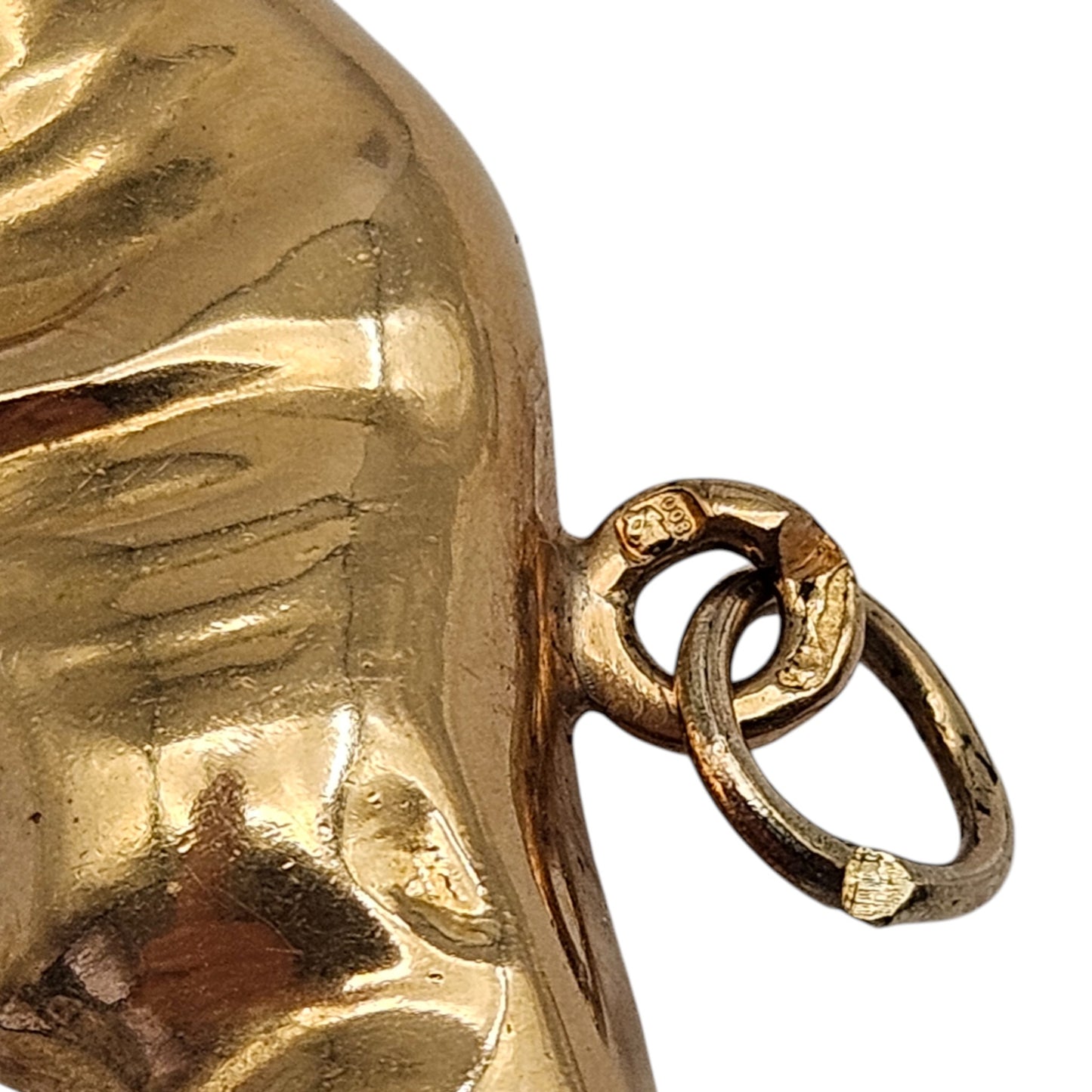Portugues 19ct 800 Yellow Gold Bull Charm L 2.7 cm 2.6 g.