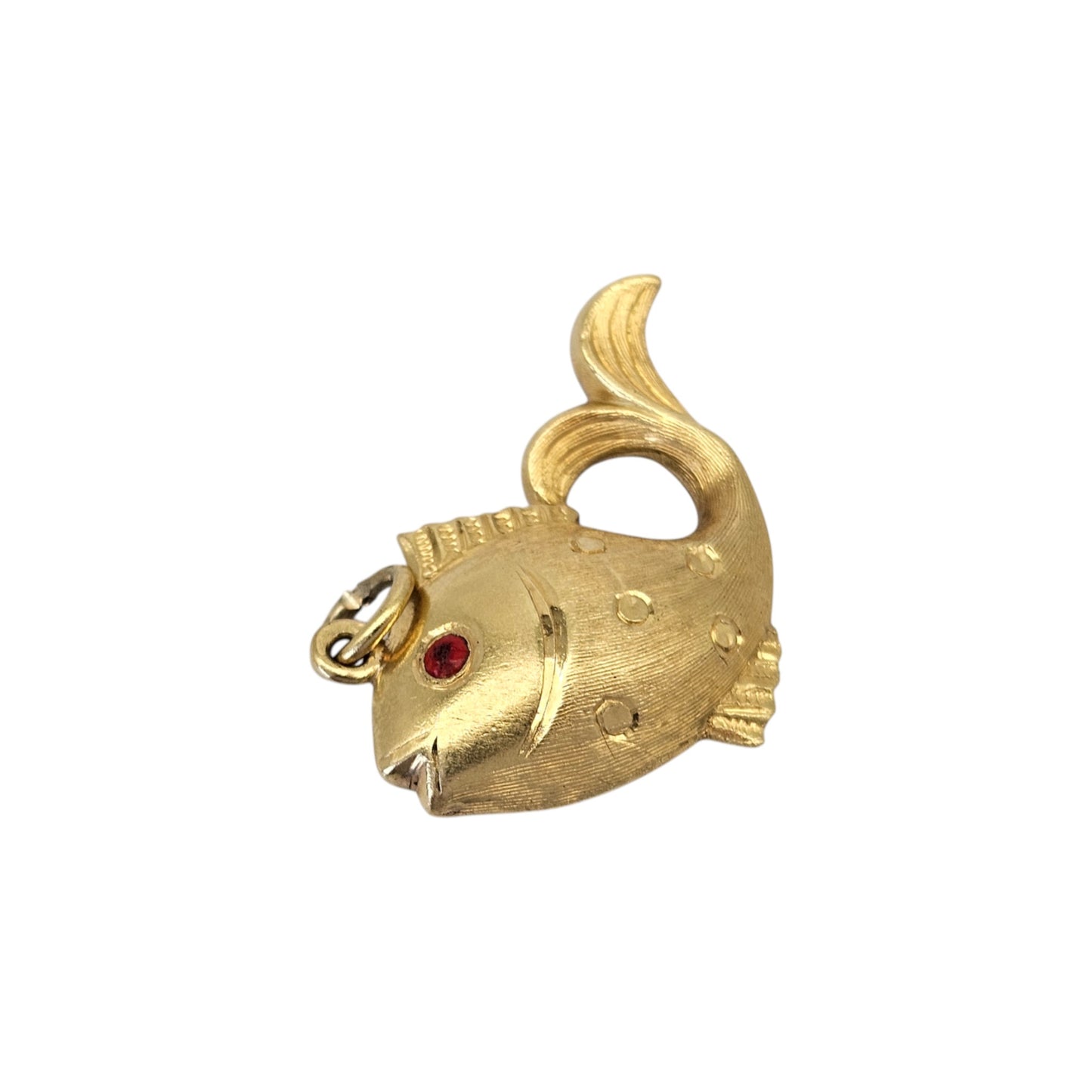 Portuguese 19ct 800 Yellow Gold Fish Charm L 2.9 cm 3.0 g.