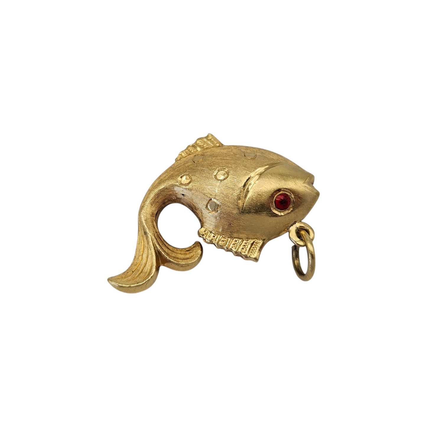 Portuguese 19ct 800 Yellow Gold Fish Charm L 2.9 cm 3.0 g.