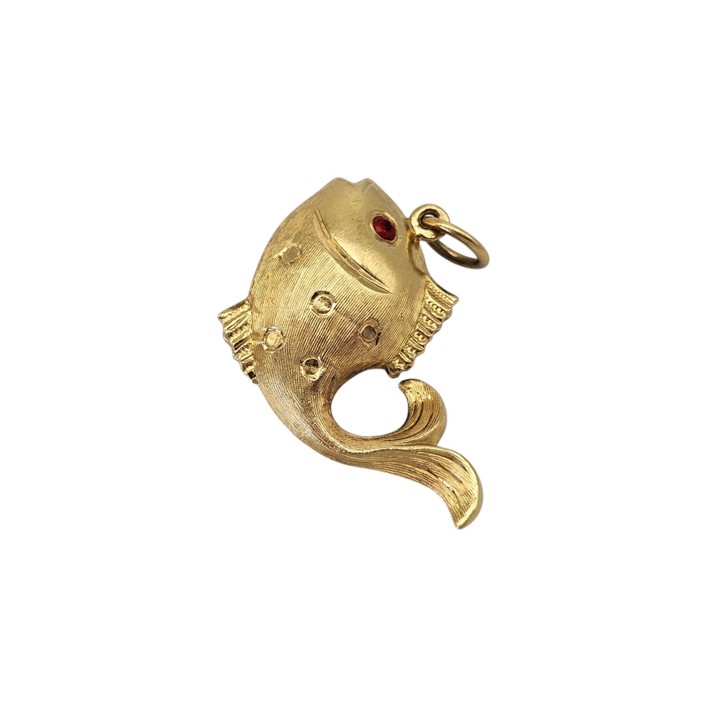 Portuguese 19ct 800 Yellow Gold Fish Charm L 2.9 cm 3.0 g.
