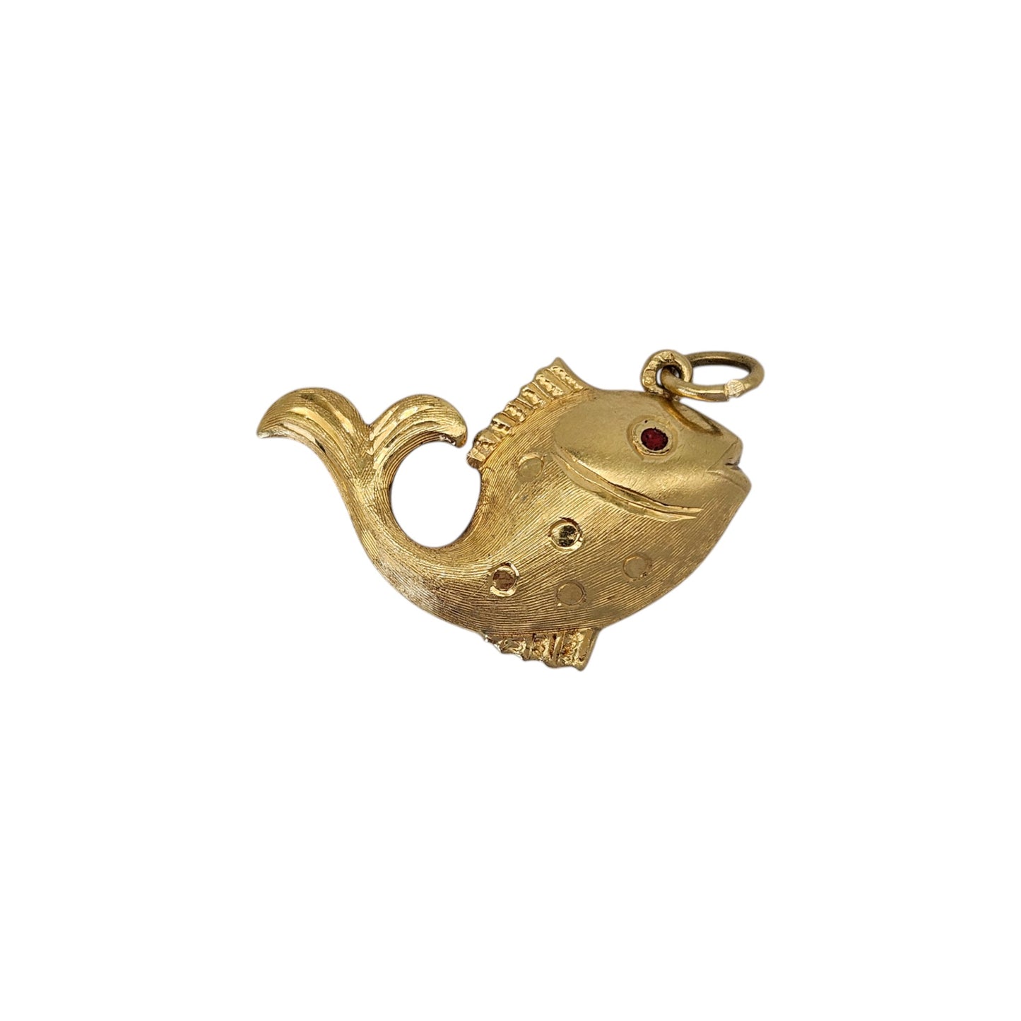Portuguese 19ct 800 Yellow Gold Fish Charm L 2.9 cm 3.0 g.