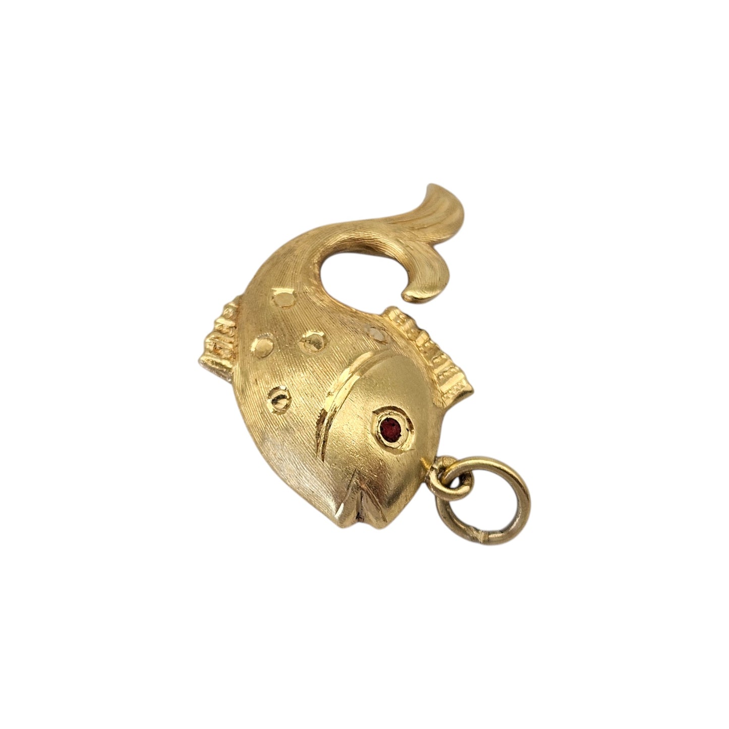 Portuguese 19ct 800 Yellow Gold Fish Charm L 2.9 cm 3.0 g.