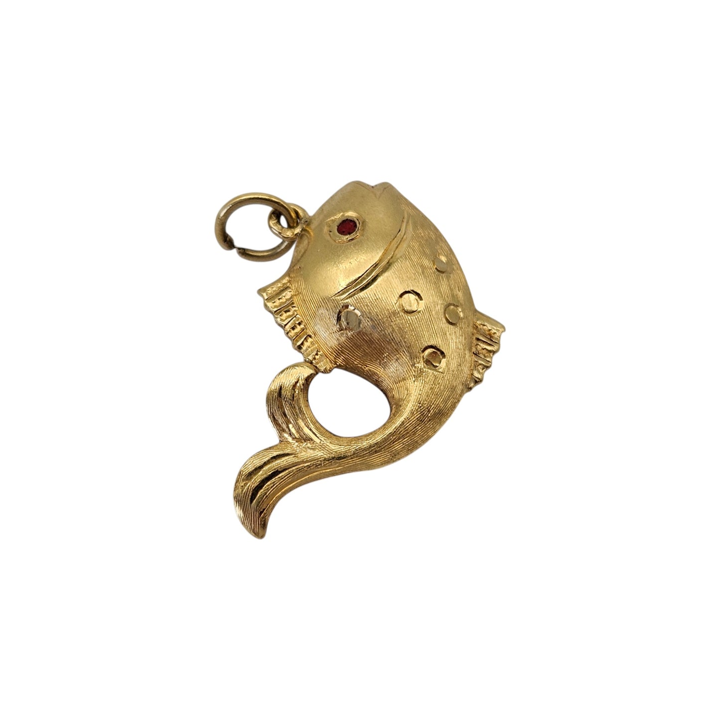 Portuguese 19ct 800 Yellow Gold Fish Charm L 2.9 cm 3.0 g.