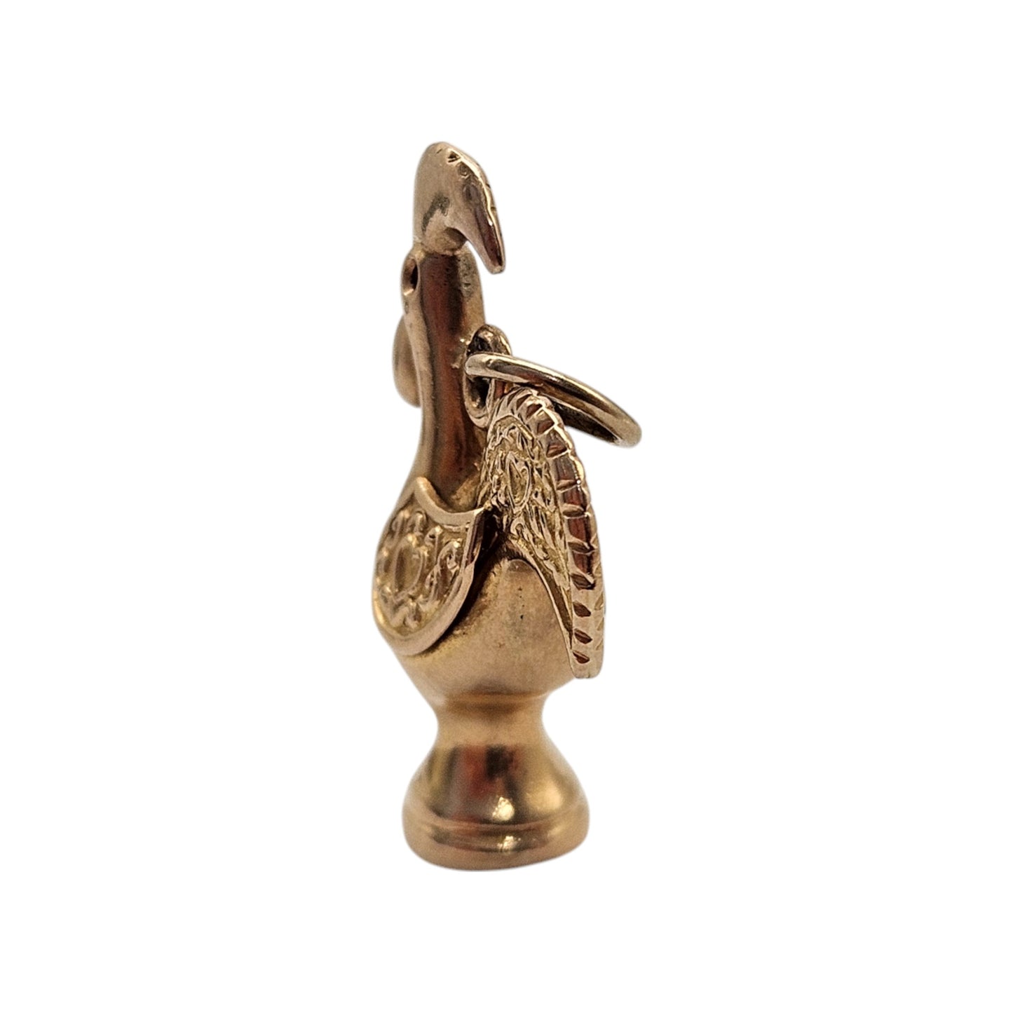 Portuguese 19ct 800 Yellow Gold Cockerel Charm L 2.2 cm 1.6 g.